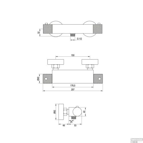 Douchekraan Brauer Gold Carving Opbouw Thermostatisch Geborsteld Goud -Badkamer Winkel douchekraan brauer gold carving opbouw thermostatisch geborsteld goud tec