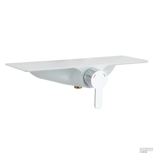 Douchemengkraan Schutte Waterway Met Planchet Chroom Wit