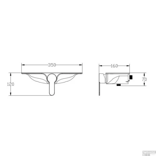 Douchemengkraan Schutte Waterway Met Planchet Chroom Wit -Badkamer Winkel douchemengkraan schutte waterway met planchet chroom wit tech