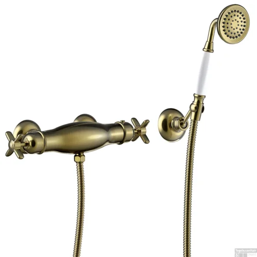 Douchemengkraan Tres Clasic Incl Handdouche Verouderd Messing