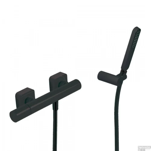 Douchemengkraan Tres Loft Met Handdouche 29.2x8 Cm Rond Mat Zwart