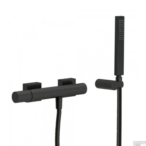 Douchemengkraan Tres Project Met Handdouche 29.1x8 Cm Rond Mat Zwart