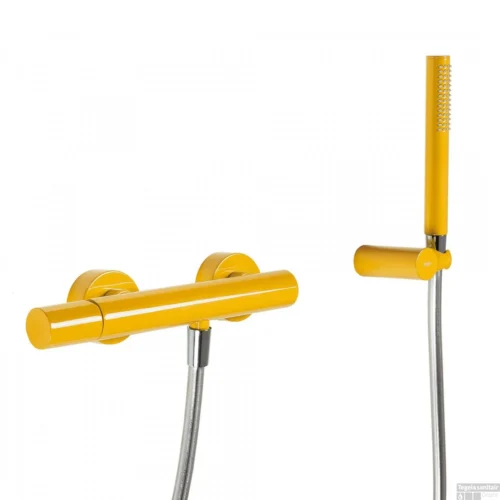 Douchemengkraan Tres Study Colors Met Handdouche 29x8 Cm Rond Geel
