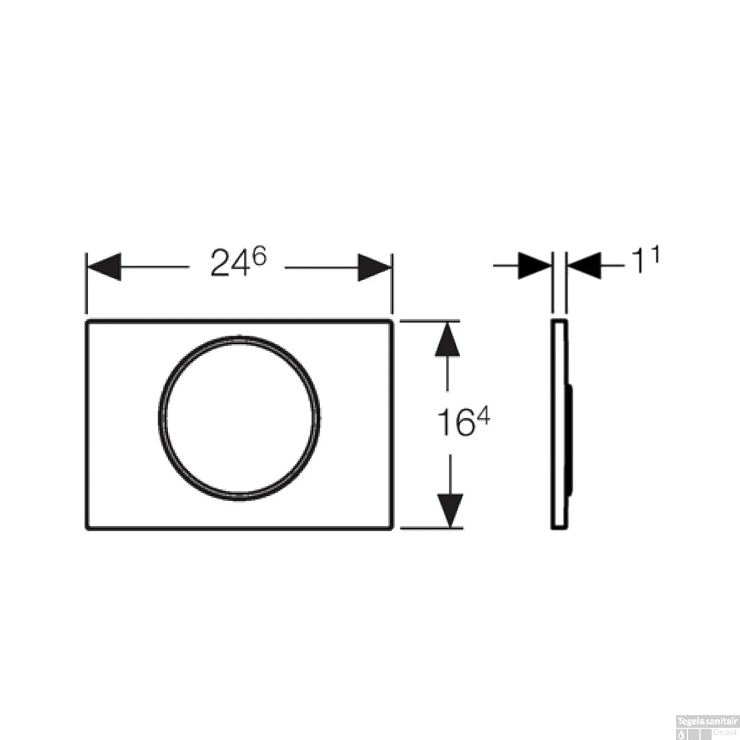 Bedieningsplaat Geberit Sigma 10 Wit Met Chroom 2 Bedieningsplaat Geberit Sigma 10 Wit Met Chroom - Afbeelding 2