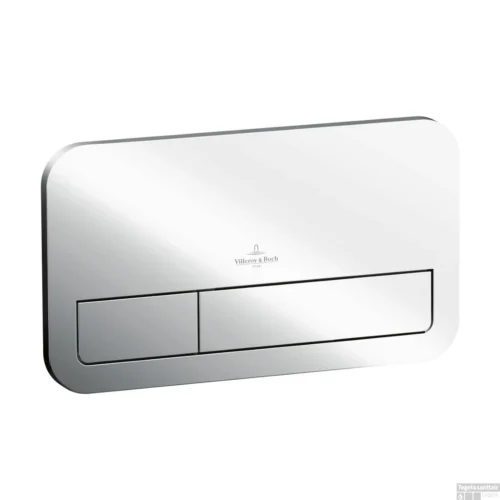 Villeroy & Boch Viconnect 2-knops Bedieningsplaat 25,3x14,5 Cm. Chroom