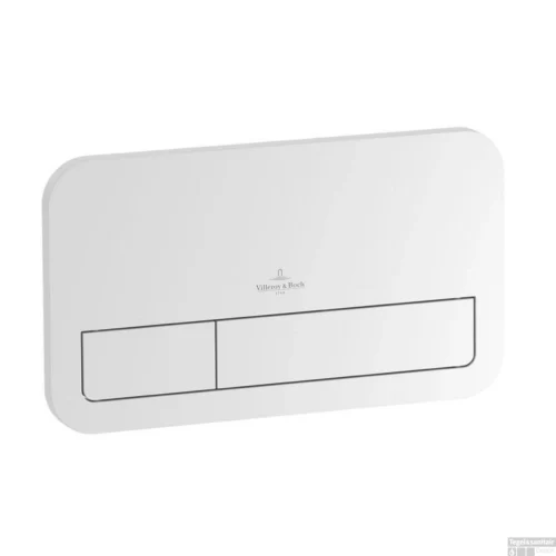 Villeroy & Boch Viconnect 2-knops Bedieningsplaat 25,3x14,5 Cm. Wit