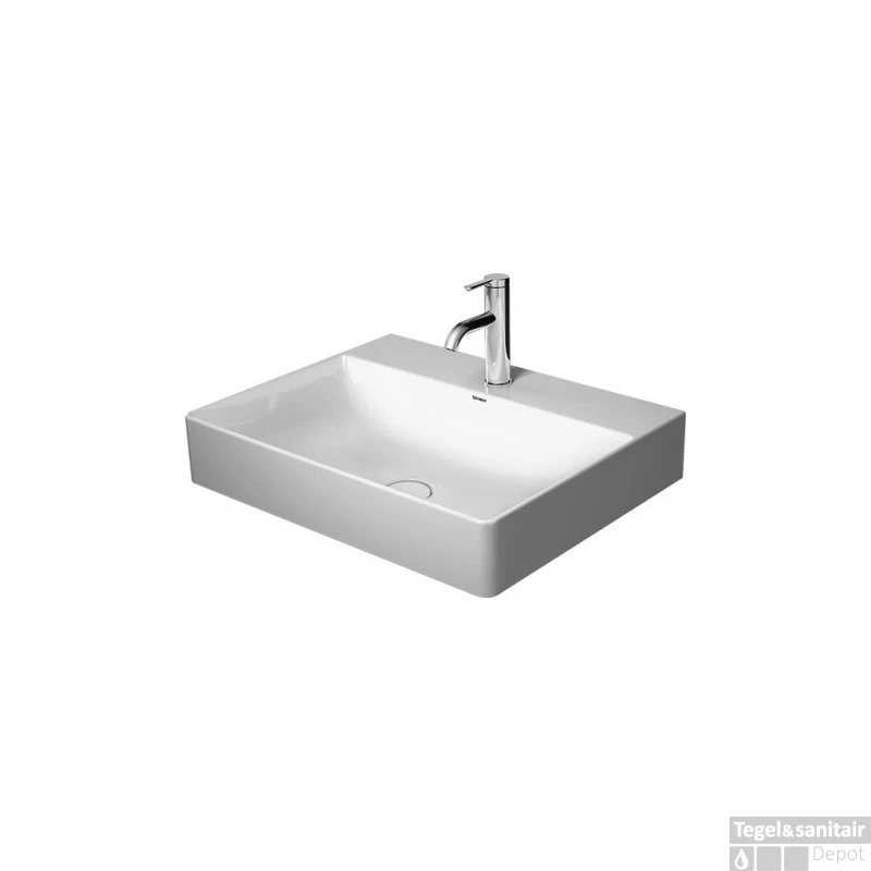 Duravit DuraSquare Meubelwastafel Rechthoek 60x47x14.5 Cm Keramiek Glanzend Wit