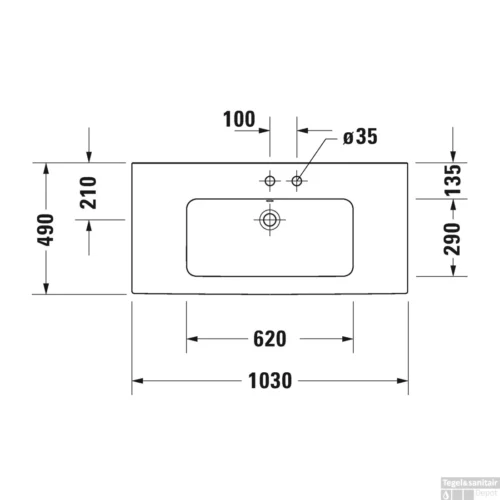 Duravit ME By Starck Meubelwastafel 103x49x17.5 Cm Keramiek Glanzend Wit -Badkamer Winkel duravit me by starck meubelwastafel 103x49x17.5 cm keramiek glanzend wit tech2