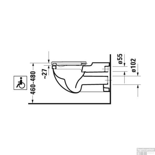 Duravit Starck 3 Wandcloset Diepspoel 37x70x35.5 Cm Keramiek Glanzend Wit -Badkamer Winkel duravit starck 3 wandcloset diepspoel 37x70x35.5 cm keramiek glanzend wit tech2