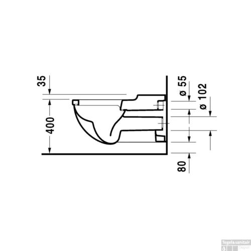 Duravit Starck 3 Wandcloset Diepspoel 37x70x35.5 Cm Keramiek Glanzend Wit -Badkamer Winkel duravit starck 3 wandcloset diepspoel 37x70x35.5 cm keramiek glanzend wit tech4