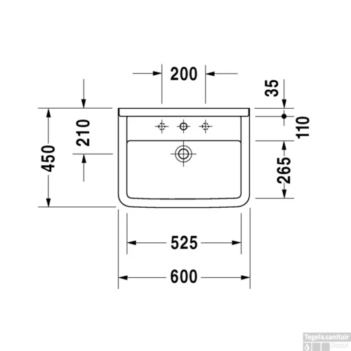 Duravit Starck 3 Wastafel 60x45x22.5 Cm Rechthoek Keramiek Glanzend Wit -Badkamer Winkel duravit starck 3 wastafel 60x45x22.5 cm rechthoek keramiek wit tech