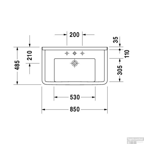 Duravit Starck 3 Wastafel 85x48.5x22.5 Cm Rechthoek Keramiek Glanzend Wit -Badkamer Winkel duravit starck 3 wastafel 85x48.5x22.5 cm rechthoek keramiek glanzend wit tech