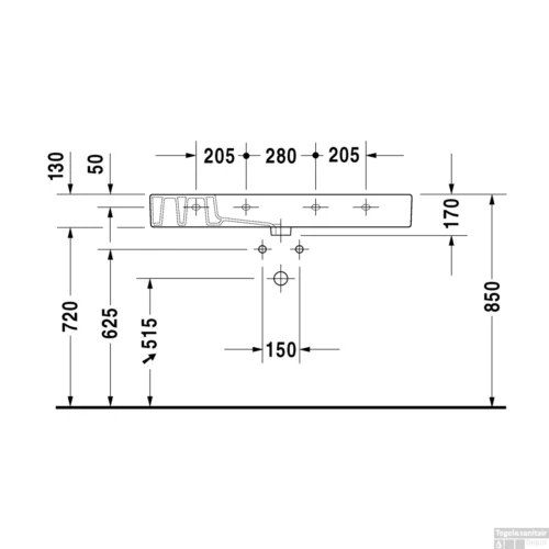 Duravit Vero Meubelwastafel 105x49x17 Cm Keramiek Glanzend Wit -Badkamer Winkel duravit vero meubelwastafel 105x49x17 cm keramiek glanzend wit tech2