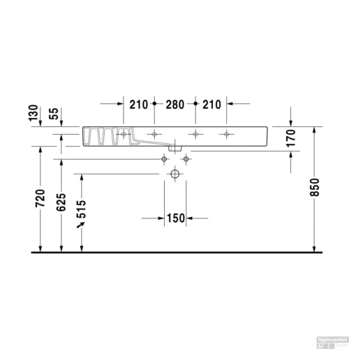 Duravit Vero Meubelwastafel 125x49x17 Cm Keramiek Glanzend Wit -Badkamer Winkel duravit vero meubelwastafel 125x49x17 cm keramiek glanzend wit tech2