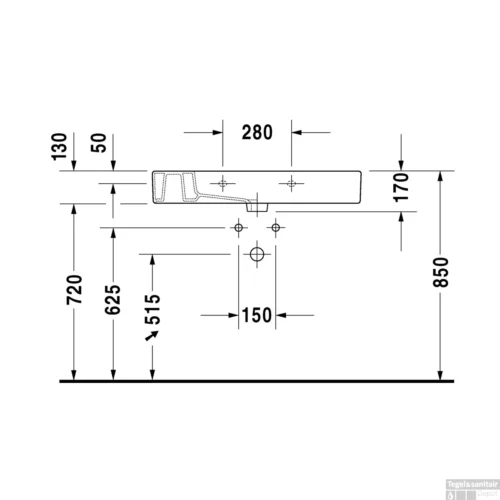 Duravit Vero Meubelwastafel 85x49x17 Cm Keramiek Glanzend Wit -Badkamer Winkel duravit vero meubelwastafel 85x49x17 cm keramiek glanzend wit tech2