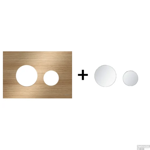 Drukplaat Front En Toetsen TECE Loop Voor WC-Bediening Eikenhout -Badkamer Winkel eikenhout matchroom