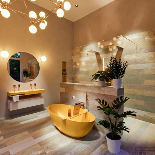 FLOAT Vrijstaand Bad 170x80cm Kleur Ocher / Ocher -Badkamer Winkel float 2 00027