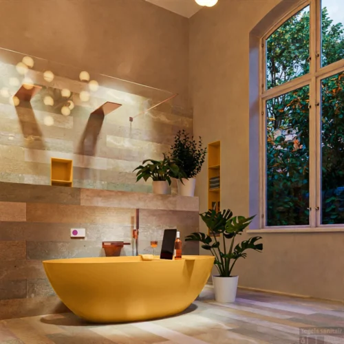 FLOAT Vrijstaand Bad 170x80cm Kleur Ocher / Ocher -Badkamer Winkel float 3 00027