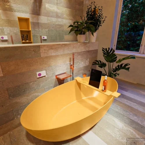 FLOAT Vrijstaand Bad 170x80cm Kleur Ocher / Ocher -Badkamer Winkel float 4 00027