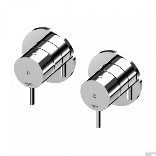 Inbouw Stopkraan Lagoo Garda Hendel Rond 7 Cm Messing Chroom (Koud)