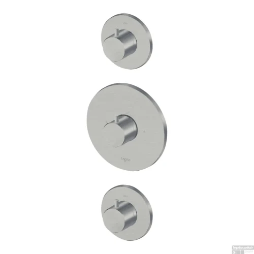 Inbouw Thermostaat Lagoo Garda Met 2 Stopkranen Geborsteld Nikkel