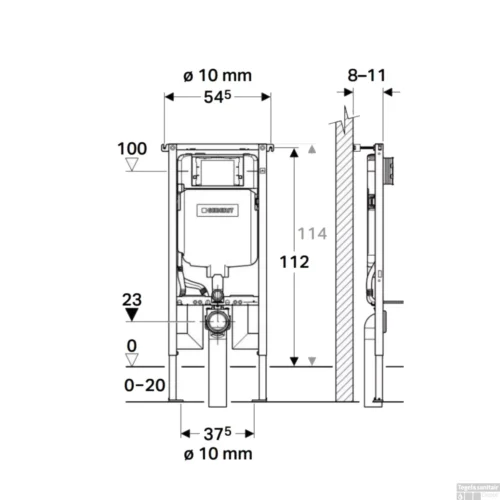 Geberit UP720 Toiletset Compleet | Inbouwreservoir | Salenzi Civita Mat Antraciet | Met Drukplaat -Badkamer Winkel geberit up720 toiletset wandcloset salenzi civita mat antraciet met sigma 01 drukplaat 10
