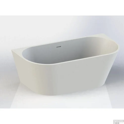 Half Vrijstaand Bad Arcqua Pinto Back To Wall 180x80x57 Cm Glans Wit