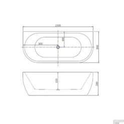 Half Vrijstaande Whirlpool Wiesbaden Wall 180x80x58 Cm Luchtsysteem Met Gunmetal Jets Mat Wit -Badkamer Winkel half vrijstaande whirlpool wiesbaden wall 180x80x58 cm luchtsysteem met gunmetal jets mat wit tech