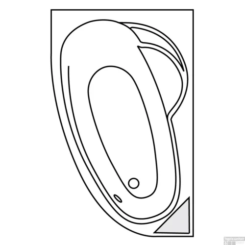 Hoekbad Allibert Ladvia 175x110 Asymmetrisch Rechts -Badkamer Winkel hoekbad allibert ladvia 175x110 asymmetrisch rechts tech 1