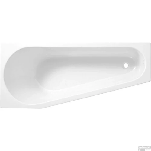 Inbouw Hoekbad Wisa Avellino 160x70x40 Cm Links Wit