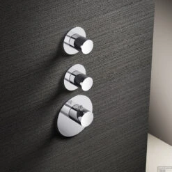 Hotbath Mate Afbouwdeel High Flow 2 Stopkranen Rond Chroom