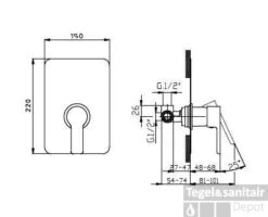 Huber Soft Douchemengkraan Chroom SF.000300.21