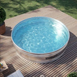 Badkamer Winkel -Badkamer Winkel ijsbad tankkd black label round 244 cm aluminium sfeer