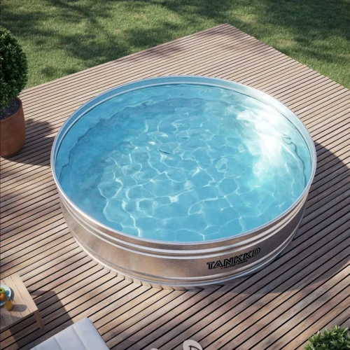 Badkamer Winkel -Badkamer Winkel ijsbad tankkd black label round 244 cm aluminium sfeer