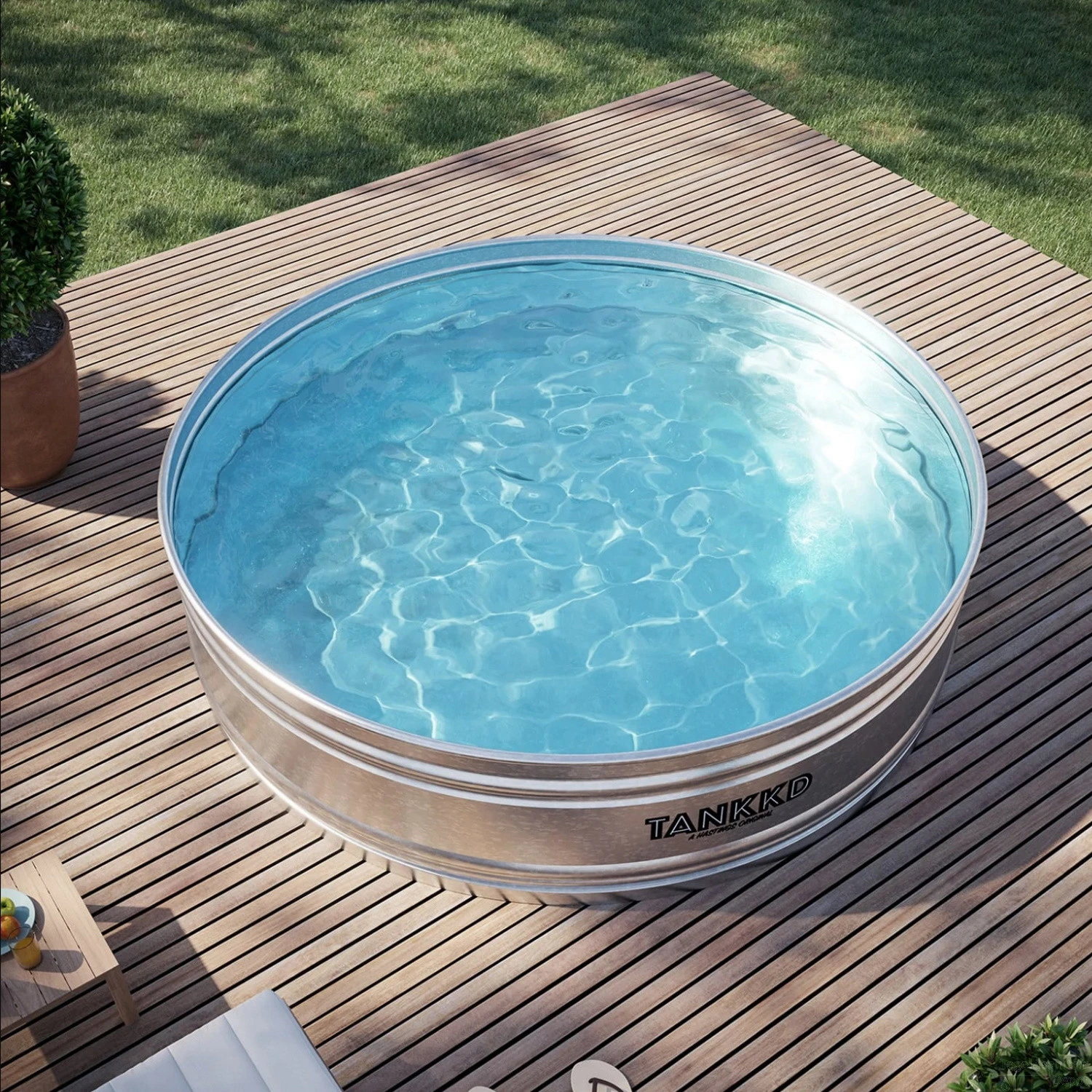 Tankkd IJsbad | Black Label Round | 244cm | Aluminium 2 Tankkd IJsbad | Black Label Round | 244cm | Aluminium - Afbeelding 2