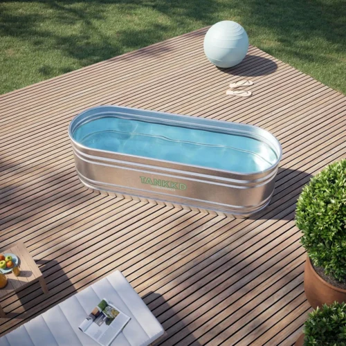 Badkamer Winkel -Badkamer Winkel ijsbad tankkd green label oval 244x61x91 cm aluminium sfeer