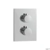 Inbouw Thermostaatkraan Herzbach Living Rechthoek 2-Weg Omstel Chroom (ronde Hendels)
