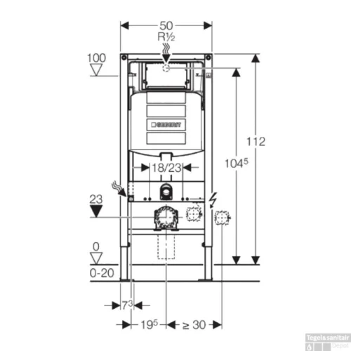 Geberit UP320 Toiletset Compleet | Inbouwreservoir | Wandcloset Wiesbaden Vesta Randloos 52cm | Set24 Met Drukplaat -Badkamer Winkel inbouwreservoir geberit up320 duofix tech 1 158 1 1 1