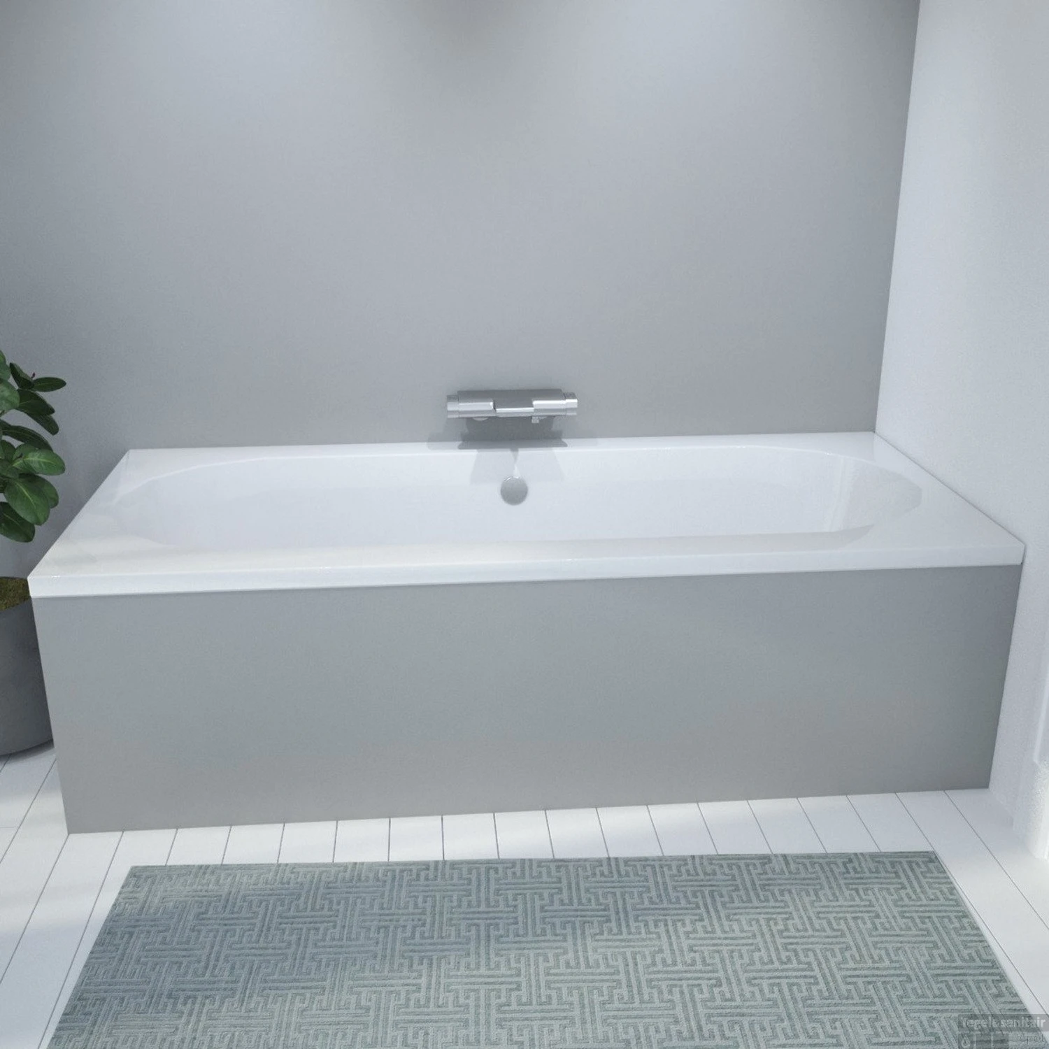 Ligbad Rechthoekig Boss & Wessing 180x80x42 Cm Zonder Paneel Wit Acryl 3 Ligbad Rechthoekig Boss & Wessing 180x80x42 Cm Zonder Paneel Wit Acryl - Afbeelding 3