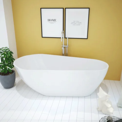 Ligbad Vrijstaand Boss & Wessing 173x85x56 Cm Wit -Badkamer Winkel ligbad vrijstaand boss wessing 173x85x56 cm wit detail1