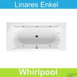 Ligbad Riho Linares 190 X 90 Cm Mat Wit Whirlpool Enkel Systeem
