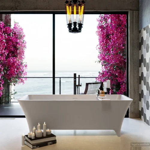 LUNDY Vrijstaand Bad 170x75cm Kleur Linen / Talc -Badkamer Winkel lundy 2 00004