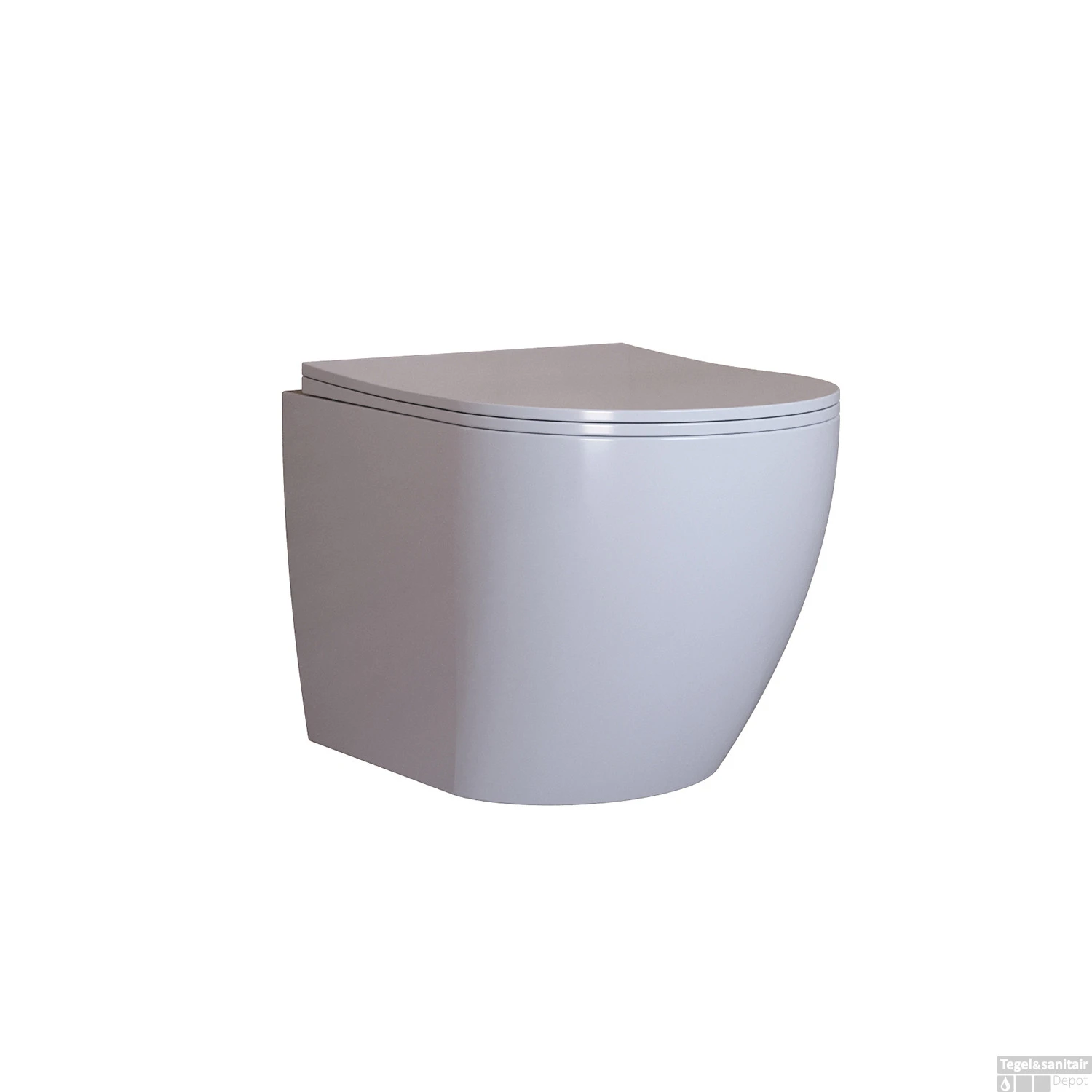 BWS Wandcloset Mudo | Randloos | Glans Wit (inclusief Zitting) 1 BWS Wandcloset Mudo | Randloos | Glans Wit (inclusief Zitting)