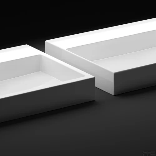 Clou New Wash Me Wastafel 90x42x8cm Met 3 Voorbewerkte Kraangaten Glanzend Wit Keramiek -Badkamer Winkel new wash me 6mm edge no drain