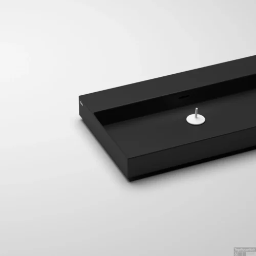 Clou New Wash Me Wastafel 70x42x8cm Met 3 Voorbewerkte Kraangaten Zwart Mat Keramiek -Badkamer Winkel new wash me detail a2 1