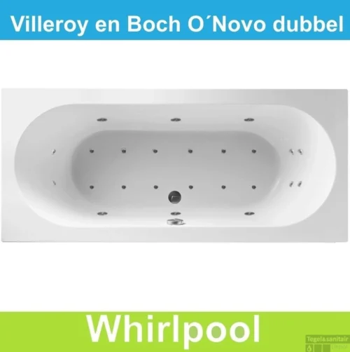 Ligbad Villeroy & Boch O.novo 190x90 Cm Balboa Whirlpool Systeem Dubbel