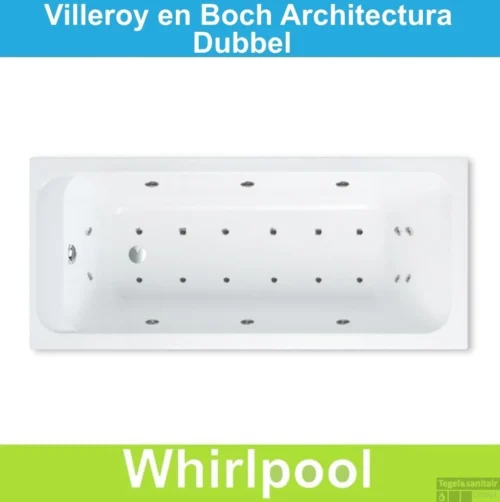 Ligbad Villeroy & Boch Architectura 170x70 Cm Balboa Whirlpool Systeem Dubbel