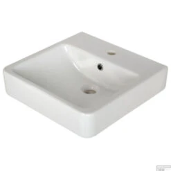 Opbouwwastafel Seattle Met Kraangat 45x45 Cm Wit