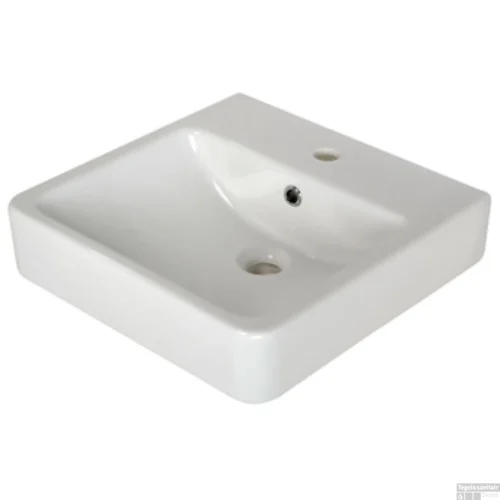Opbouwwastafel Seattle Met Kraangat 45x45 Cm Wit