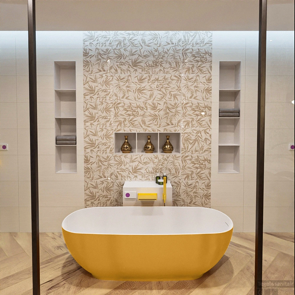 ROCK Vrijstaand Bad 170x70cm Kleur Ocher / Talc 3 ROCK Vrijstaand Bad 170x70cm Kleur Ocher / Talc - Afbeelding 3